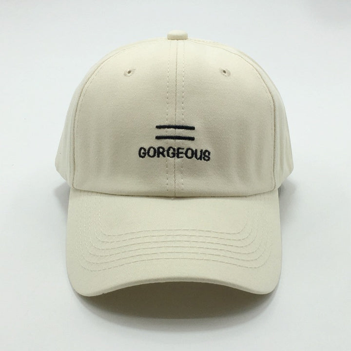 Letter three-dimensional embroidered sunshade baseball cap casual soft top cap