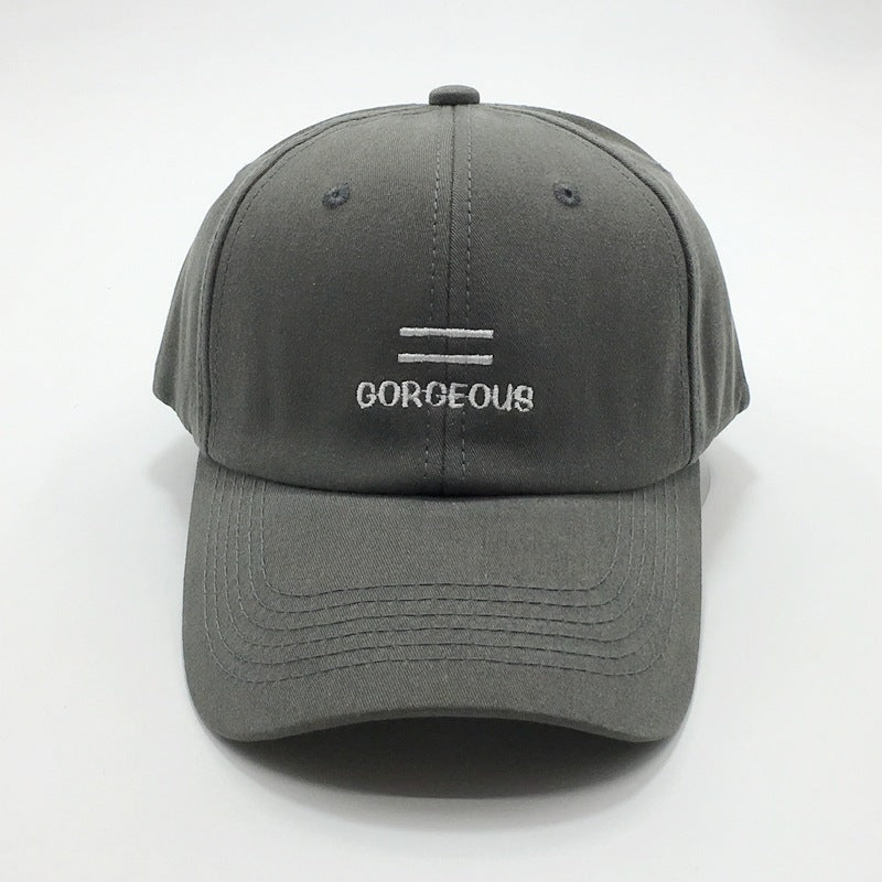 Letter three-dimensional embroidered sunshade baseball cap casual soft top cap