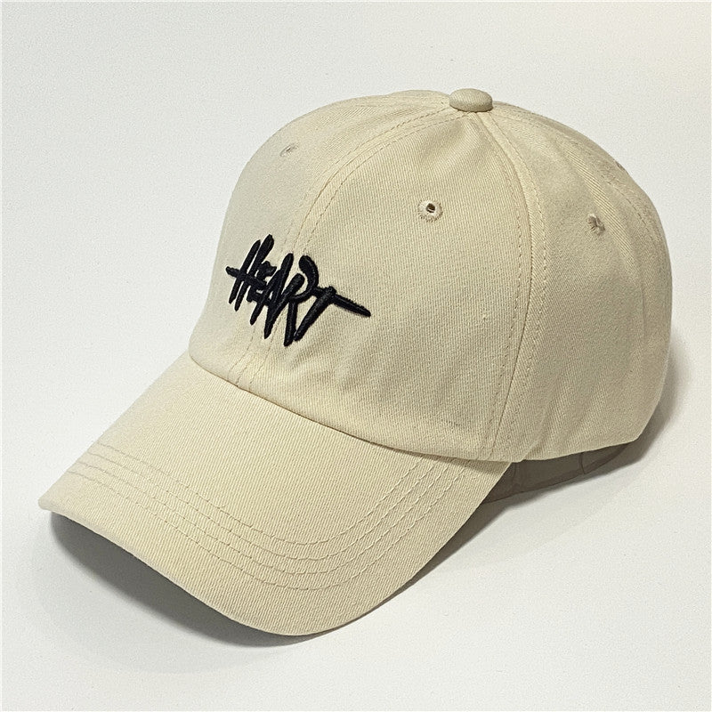 Letter three-dimensional embroidered sunshade baseball cap casual soft top cap