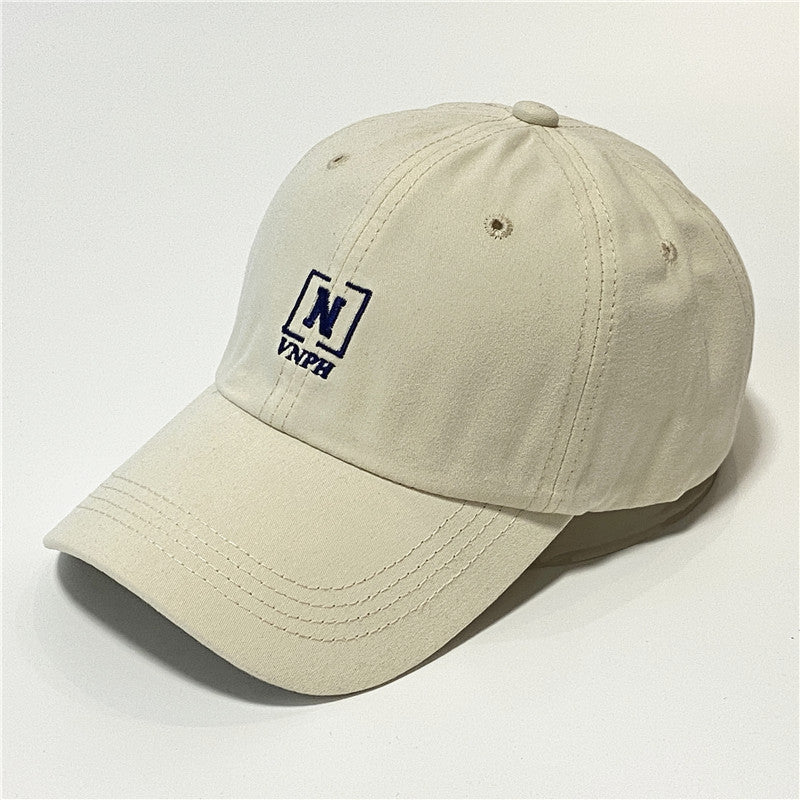 Letter three-dimensional embroidered sunshade baseball cap casual soft top cap