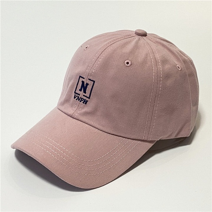 Letter three-dimensional embroidered sunshade baseball cap casual soft top cap