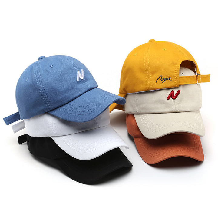 Letter Embroidered Soft Top Cap Spring/Summer Outdoor Men's Casual Sunscreen Sunshade Women's Baseball Cap