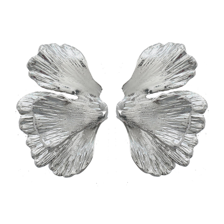 Exaggerated Alloy Leaf Flower Earrings For Women