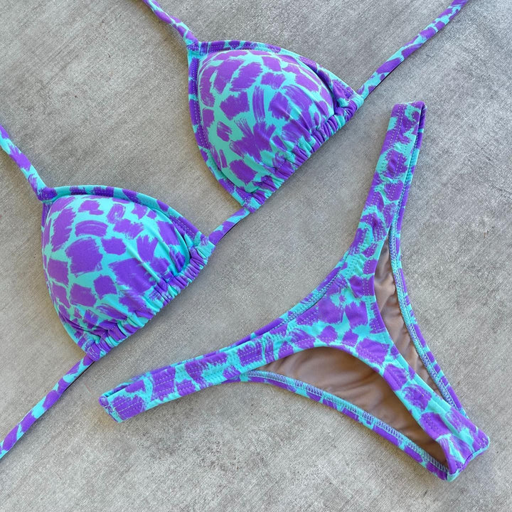 Retro Trend Leopard Bikini Set