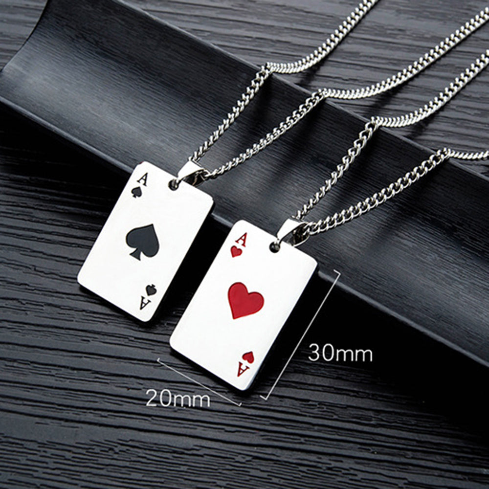 Creative Playing Cards Heart Pendant