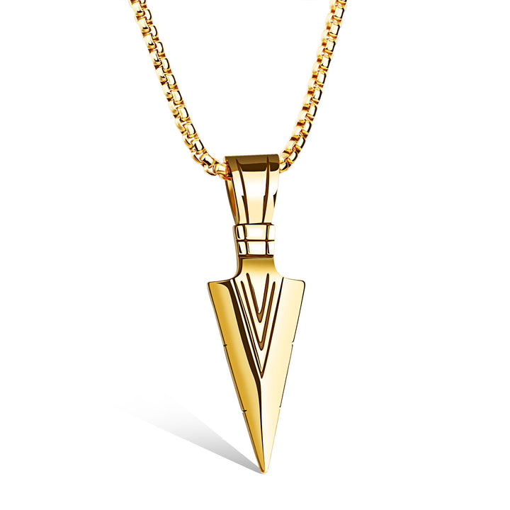 Fashion Personality Spearhead Pendant Street Hip Hop Necklace