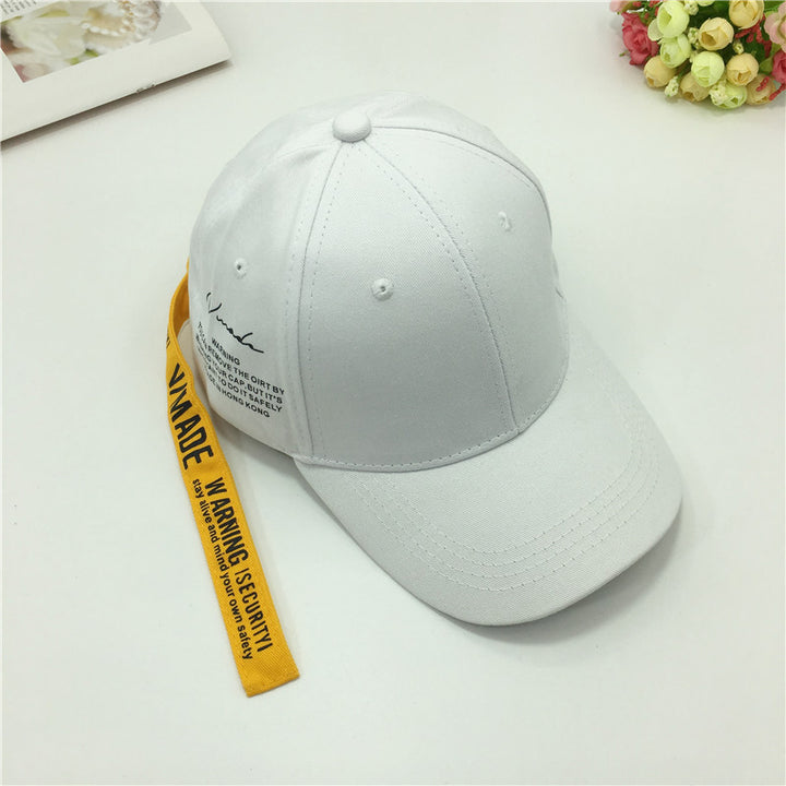 Sunscreen Peaked Cap Personalized Embroidered Yellow Belt Curved Brim Cap Patch Hat