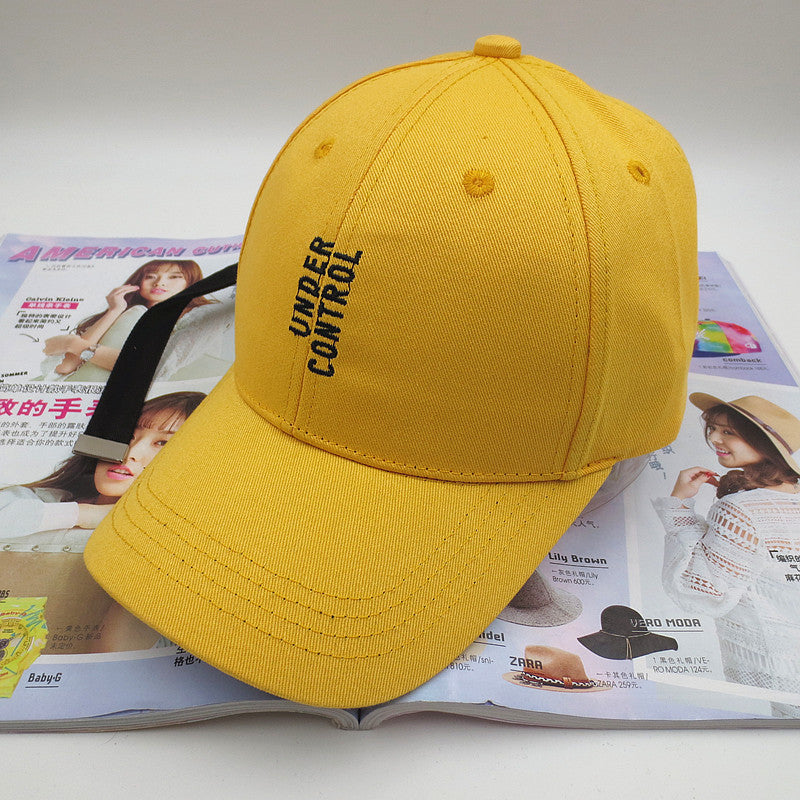 Sunscreen Peaked Cap Personalized Embroidered Yellow Belt Curved Brim Cap Patch Hat