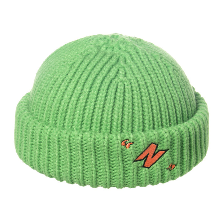 Thick warm knitted melon leather hat