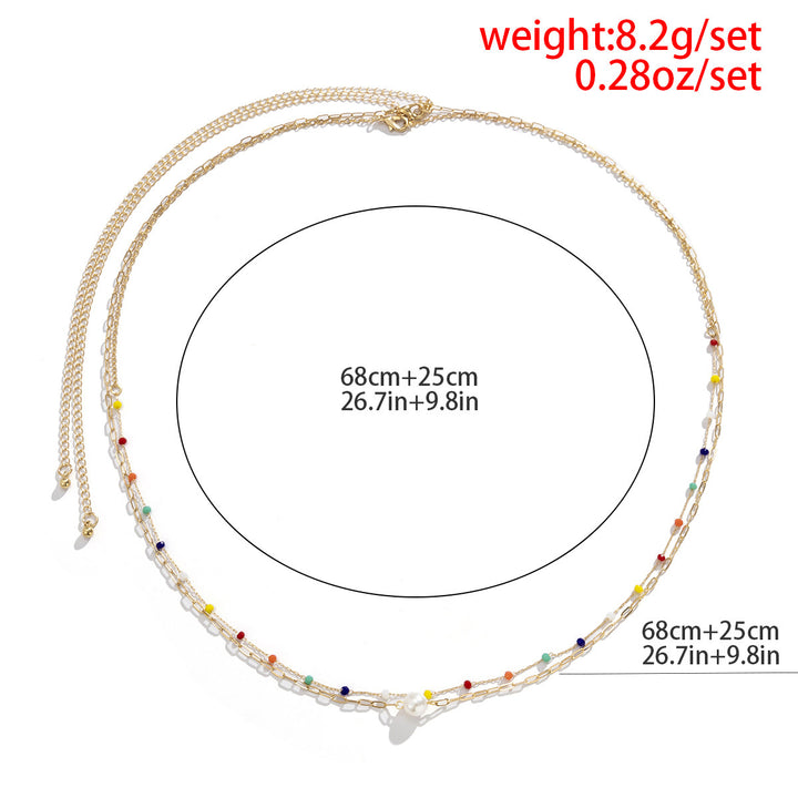 Temperament Chain Imitation Pearl Spice Girl Waist Chain