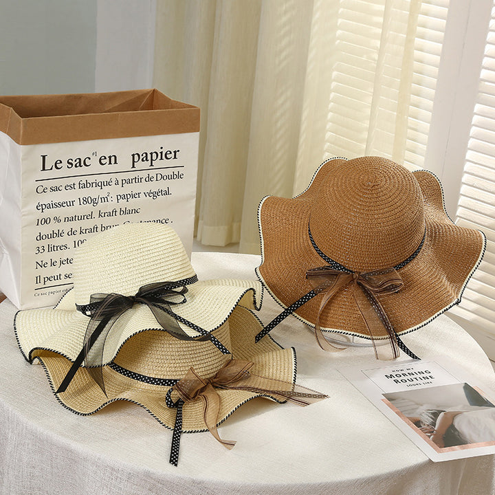 Fashion Casual Bow Ribbon Sun Hat Beach Hat