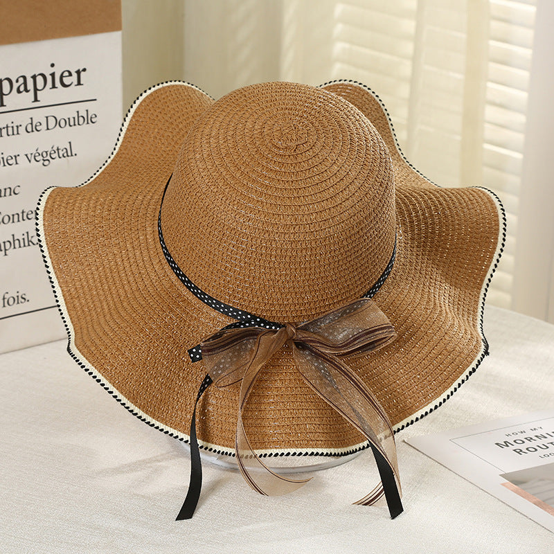 Fashion Casual Bow Ribbon Sun Hat Beach Hat