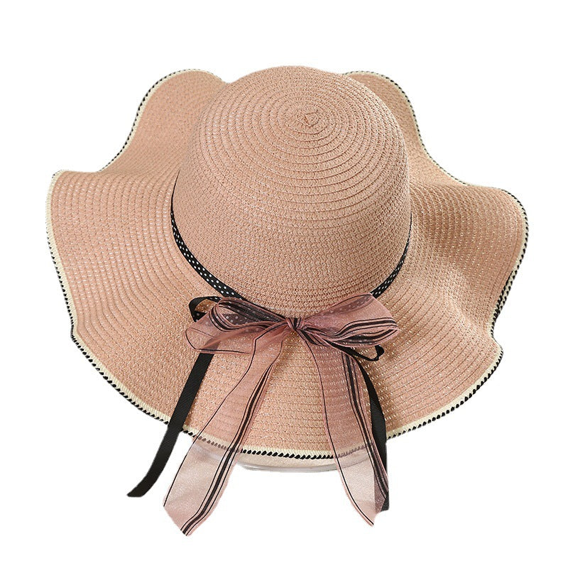 Fashion Casual Bow Ribbon Sun Hat Beach Hat