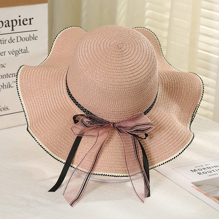 Fashion Casual Bow Ribbon Sun Hat Beach Hat