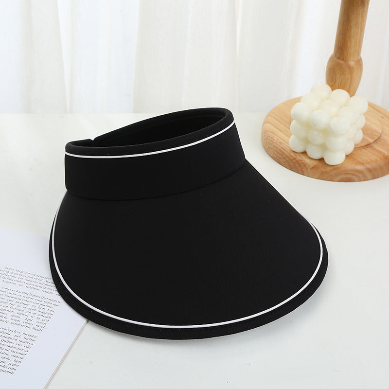 Large brim cover face sun hat outdoor riding empty top hat no top hat