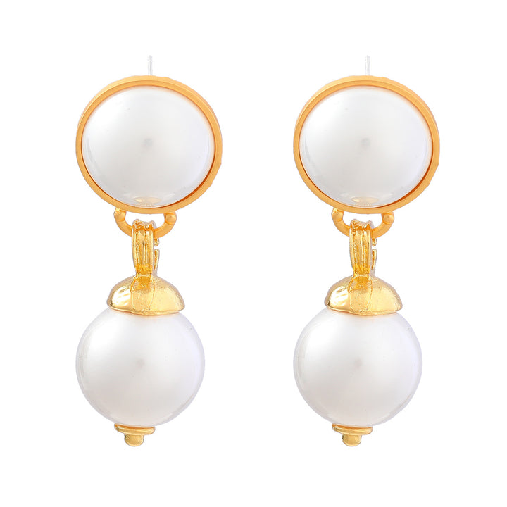 women's elegant earrings with pearl earrings