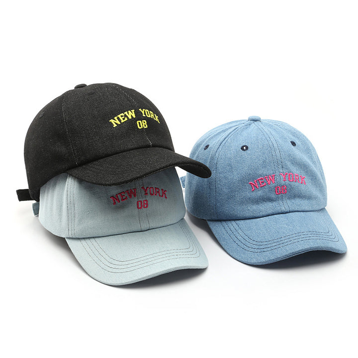 Cowboy old letters embroidery caps personality fashion men's outdoor sun-proof sun-shading women's hats