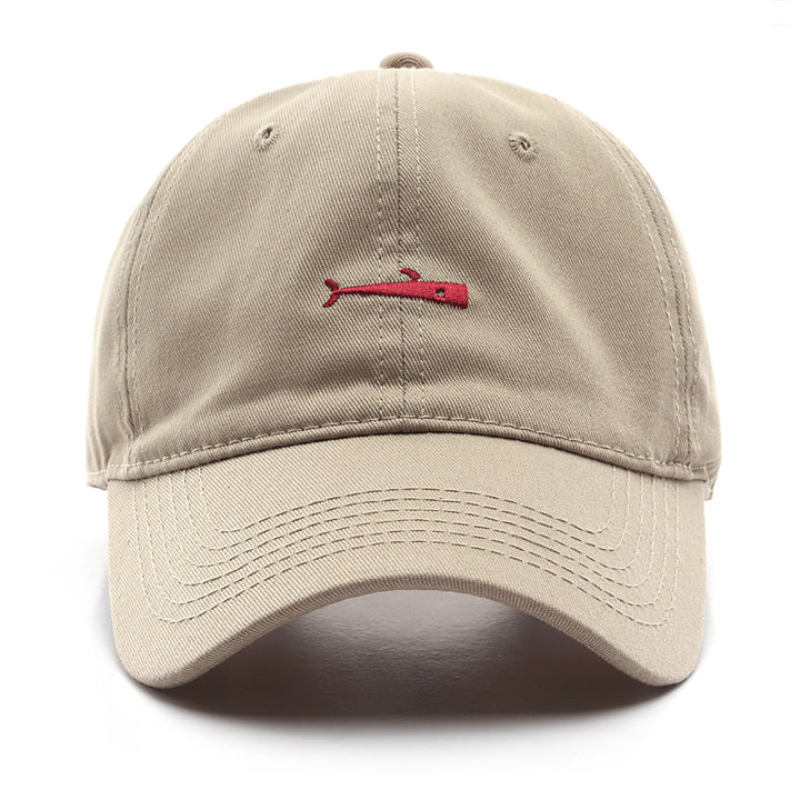 Simple tide fish embroidery caps fashion casual trend sports men and women sun shade sun hat