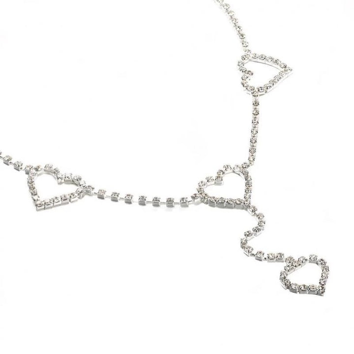 Rhinestone Heart Waist Chain Sexy Waist Jewelry