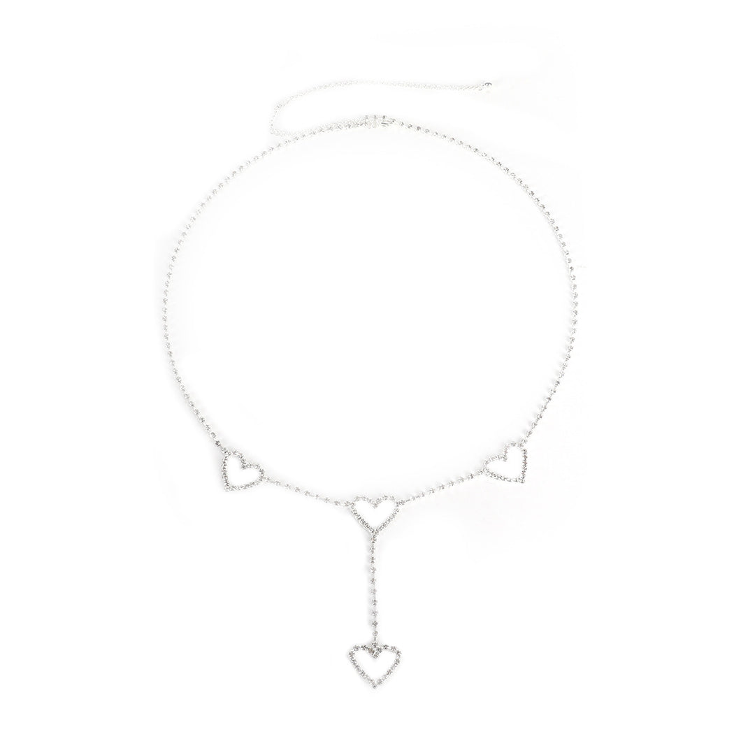 Rhinestone Heart Waist Chain Sexy Waist Jewelry