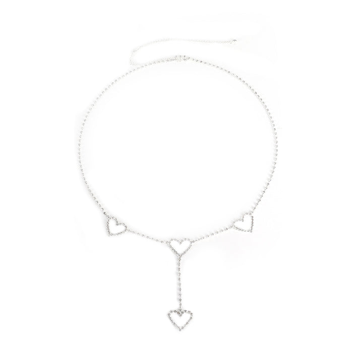 Rhinestone Heart Waist Chain Sexy Waist Jewelry