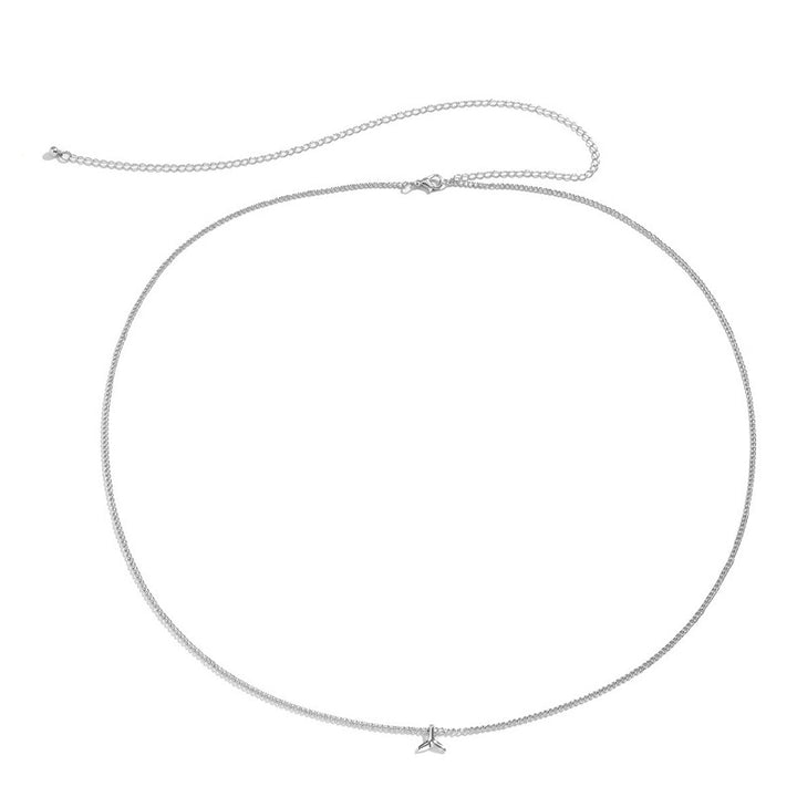 All-match fishtail belly chain geometric single-layer waist chain