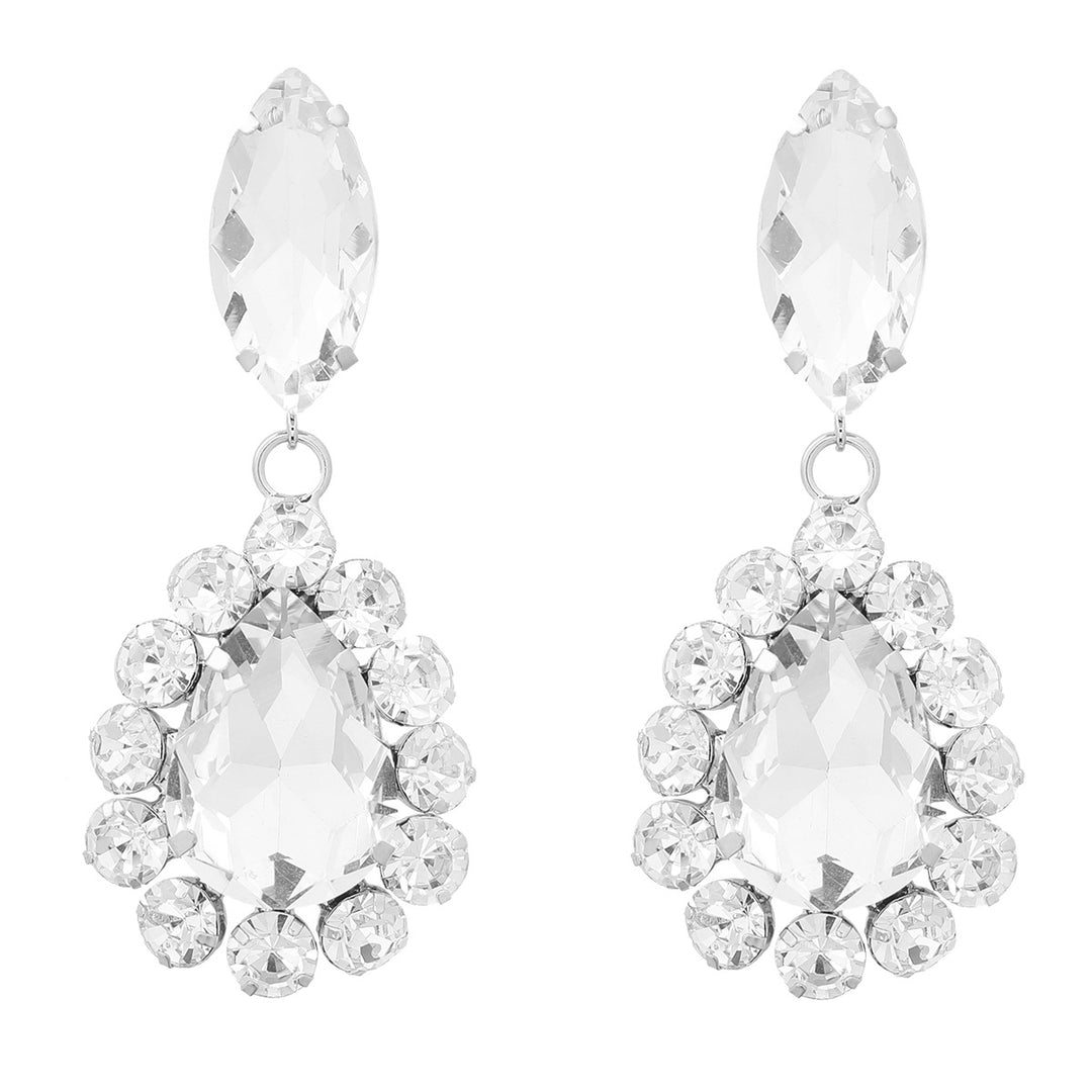 Full Diamond Drop Earrings