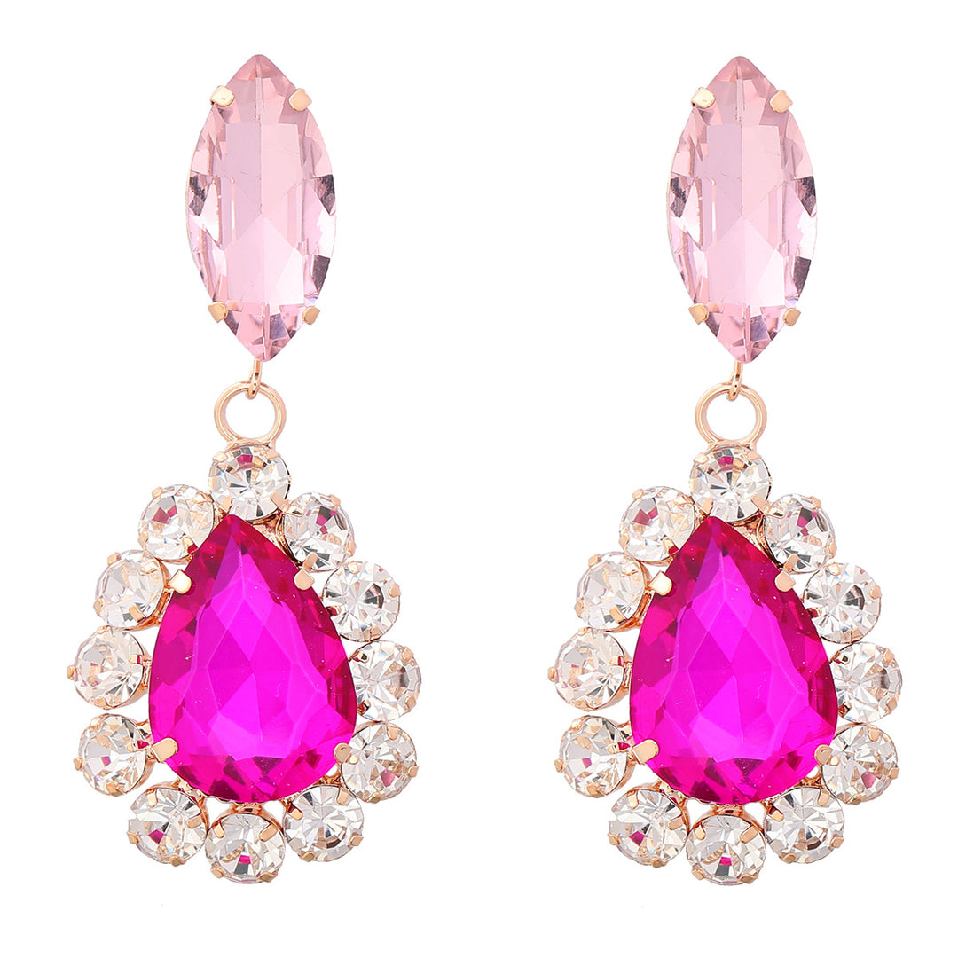 Full Diamond Drop Earrings