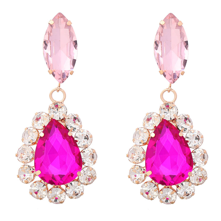 Full Diamond Drop Earrings