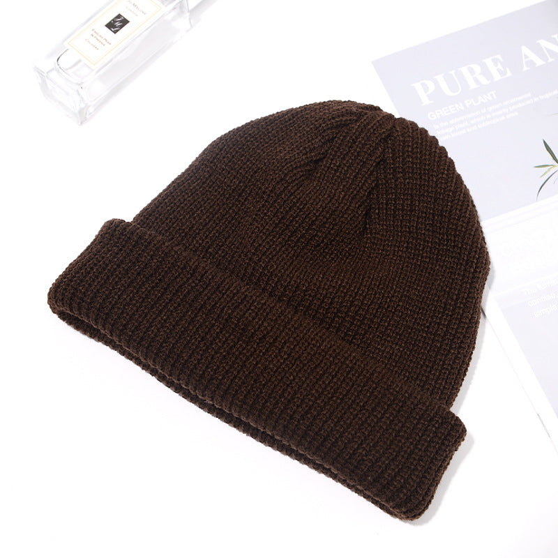 Autumn and winter short knitted hat