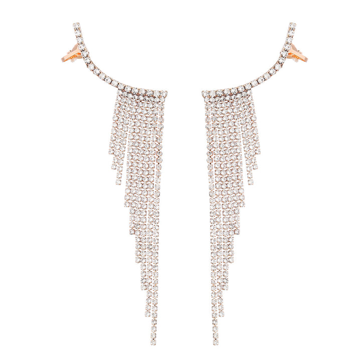 Diamond Long Tassel Earrings