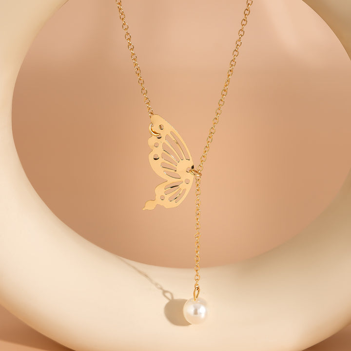 Imitation Pearl Pendant Temperament Back Chain Body Chain