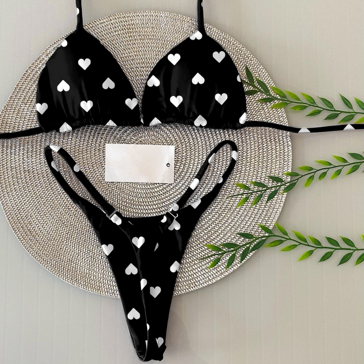 Fashion sweet love sexy split bikini