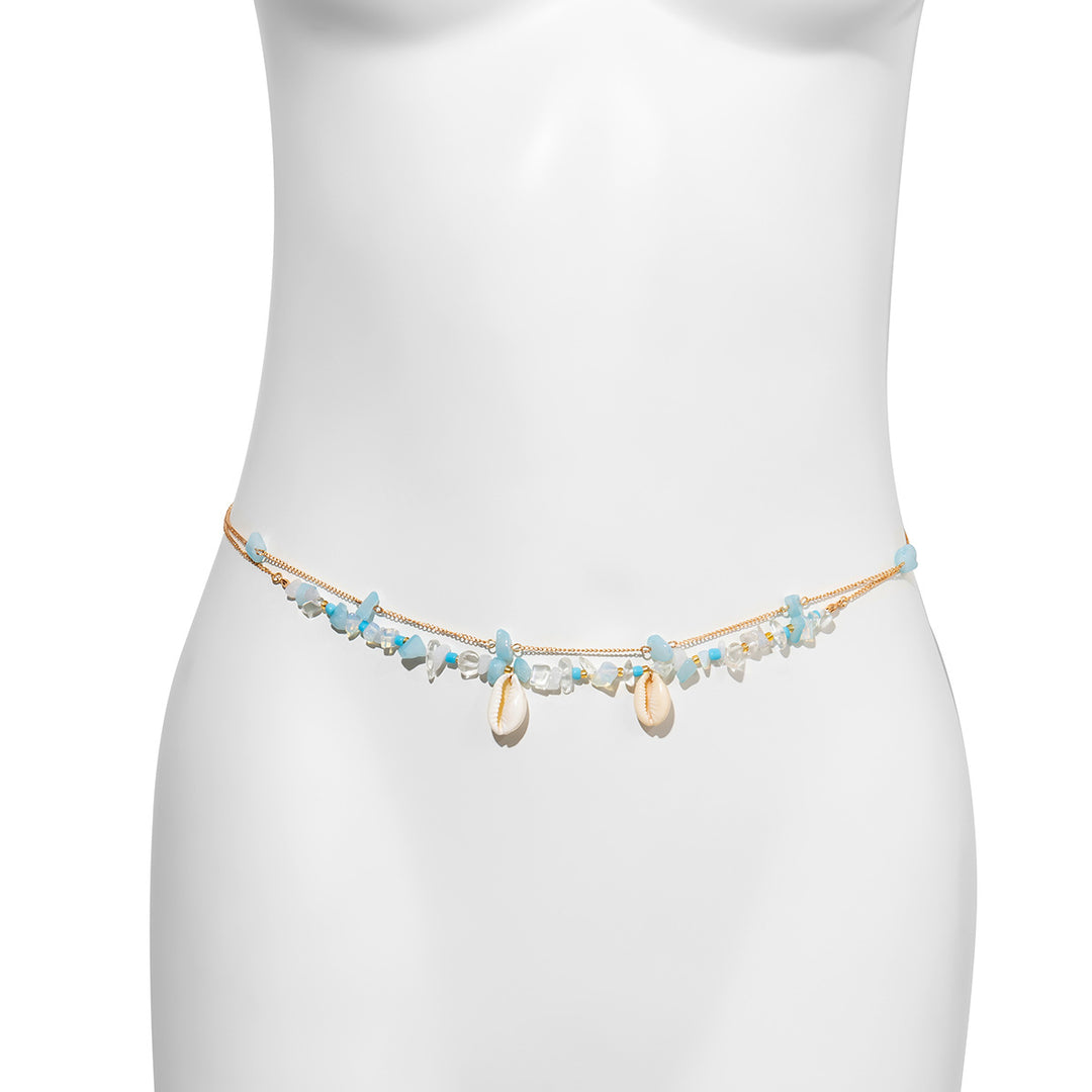 women's simple beaded waist chain