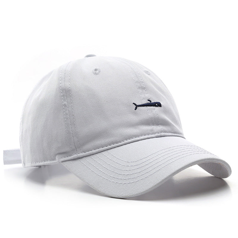 Simple tide fish embroidery caps fashion casual trend sports men and women sun shade sun hat