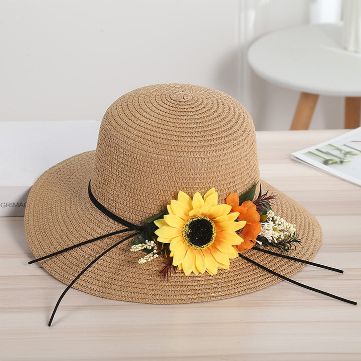 Japanese Sunflower Straw Hat Mori Sunflower Sun Hat Women's Fresh and Sweet Sun Hat