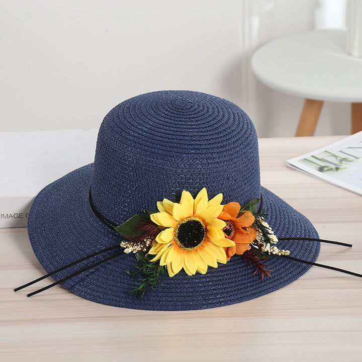 Japanese Sunflower Straw Hat Mori Sunflower Sun Hat Women's Fresh and Sweet Sun Hat