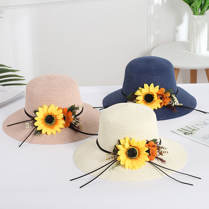 Japanese Sunflower Straw Hat Mori Sunflower Sun Hat Women's Fresh and Sweet Sun Hat