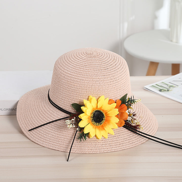 Japanese Sunflower Straw Hat Mori Sunflower Sun Hat Women's Fresh and Sweet Sun Hat