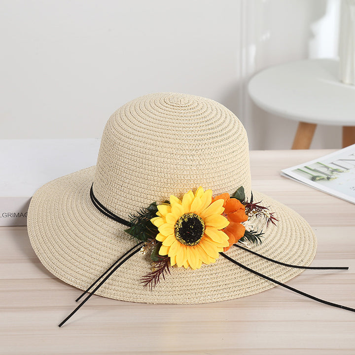 Japanese Sunflower Straw Hat Mori Sunflower Sun Hat Women's Fresh and Sweet Sun Hat