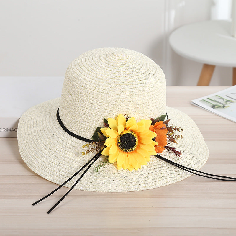 Japanese Sunflower Straw Hat Mori Sunflower Sun Hat Women's Fresh and Sweet Sun Hat