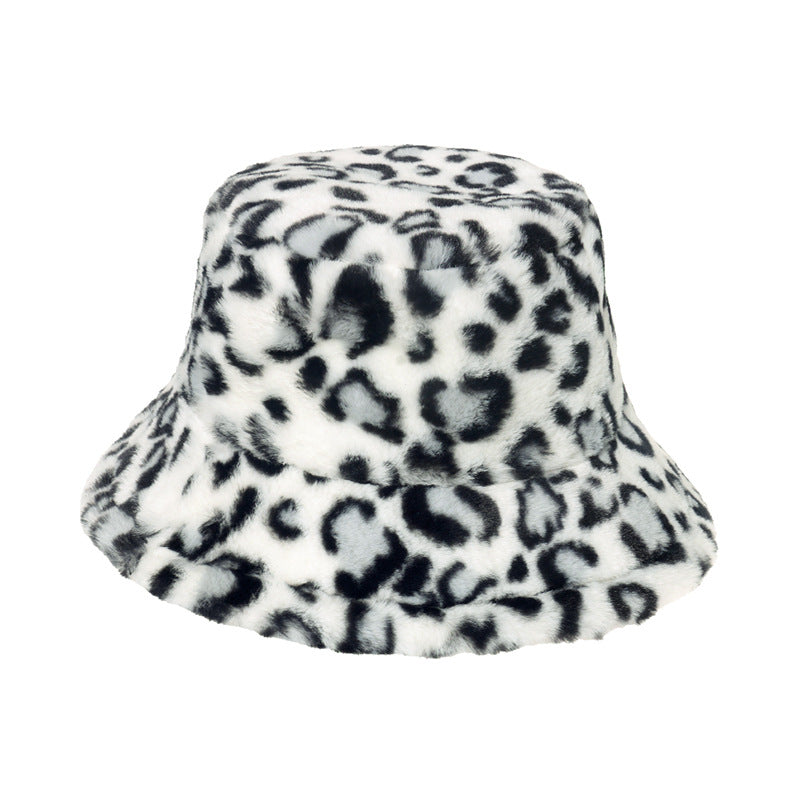 Leopard Plush Bucket hat