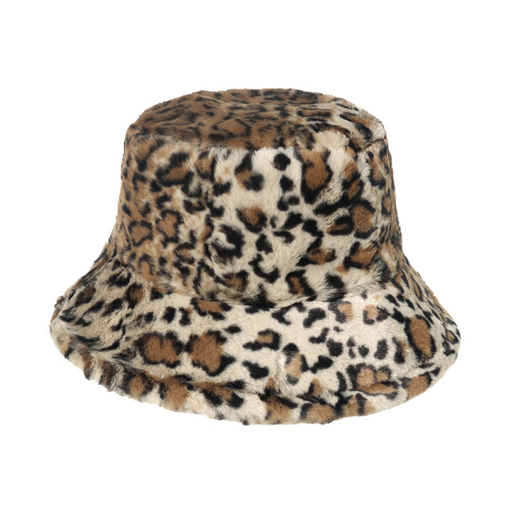 Leopard Plush Bucket hat