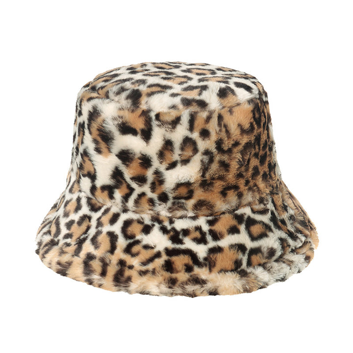 Leopard Plush Bucket hat